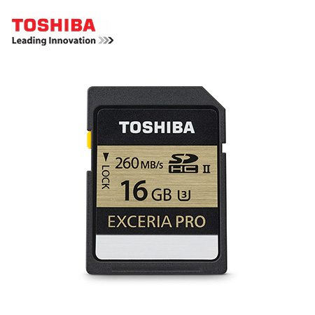 MEMORIA TOSHIBA SD 16GB EXCERIA PRO UHS-II U3 BLACK (PN THN-N101K0160U6)
